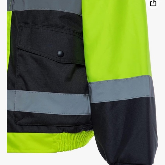 Utility Pro Hi-Visibility Reflective Bomber Jacket with removable Fleece Lining - Picture 6 of 9